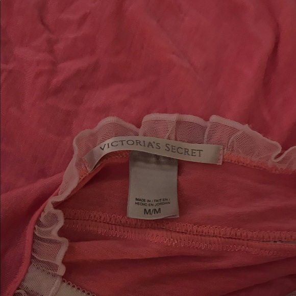 Victoria's Secret Coral Chemise with White Lace - Picture 5 of 5